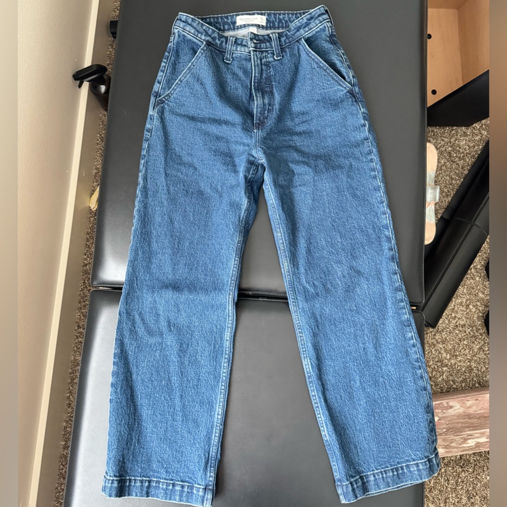Abercrombie High Rise 90s Relaxed Jean (dark With Trouser Pockets) curve love - Picture 4 of 4